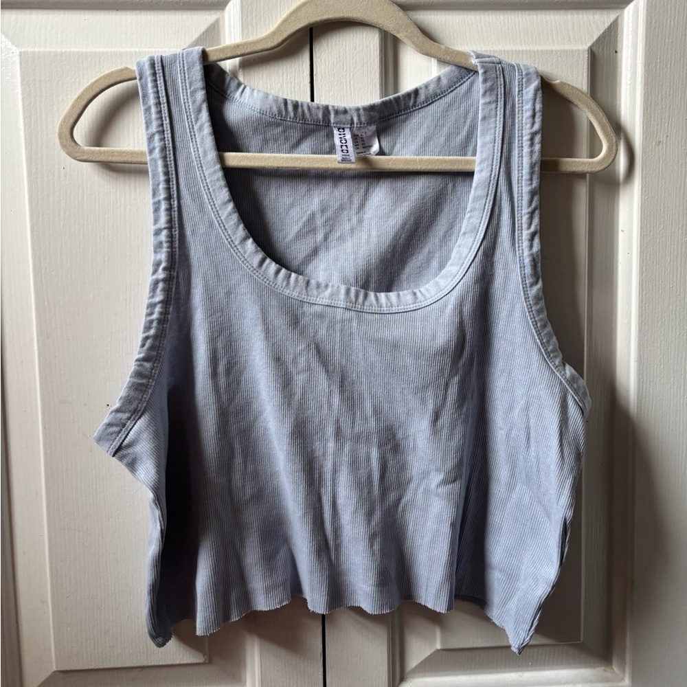 H&M Gray Tank Top with Scoop Neckline